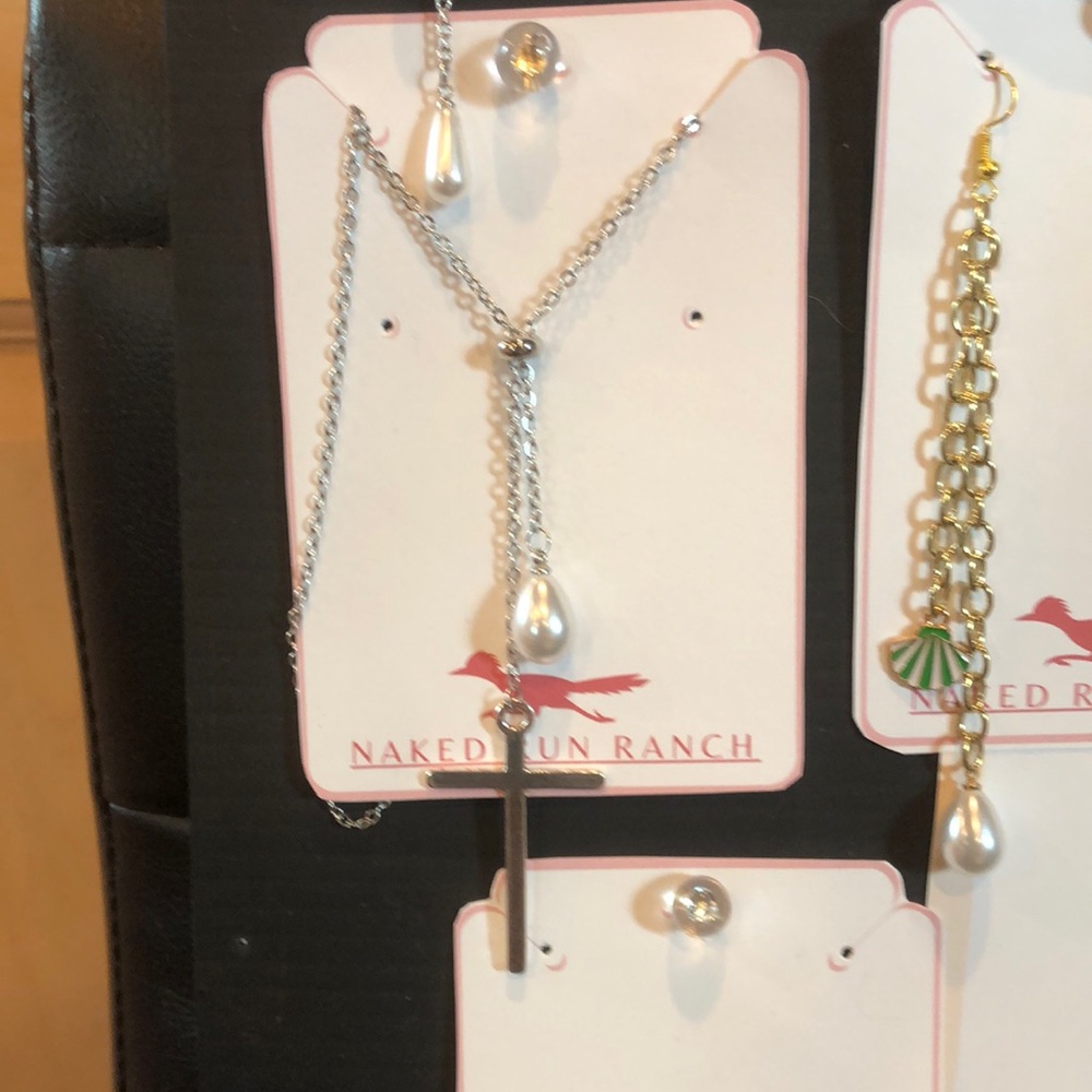 Handmade Bolo Style silver and Pearl Drop Necklace